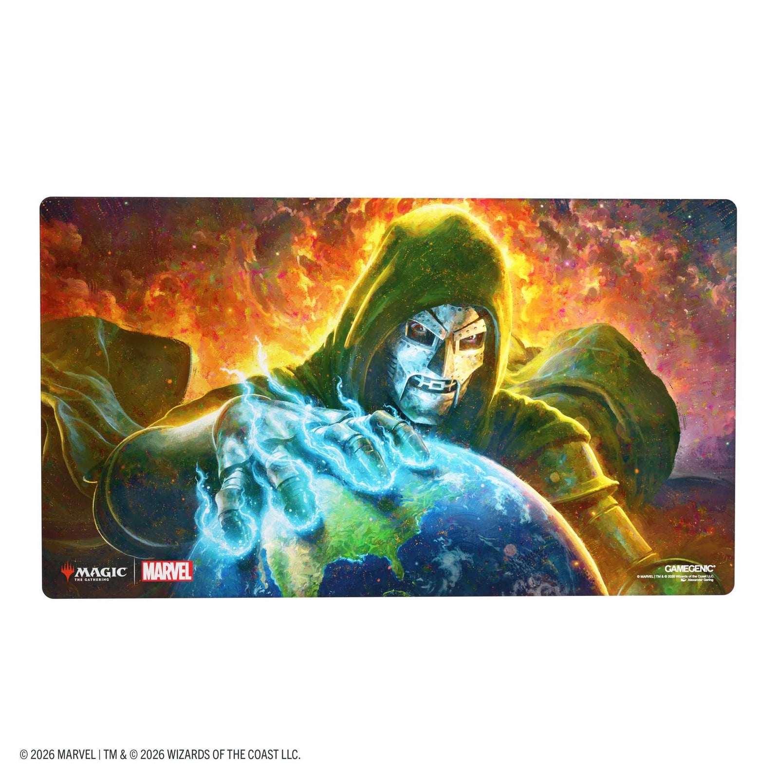 Gamegenic Magic the Gathering Marvel Super Heroes Shiny Playmat Doom Reigns Supreme Card Game Accessory