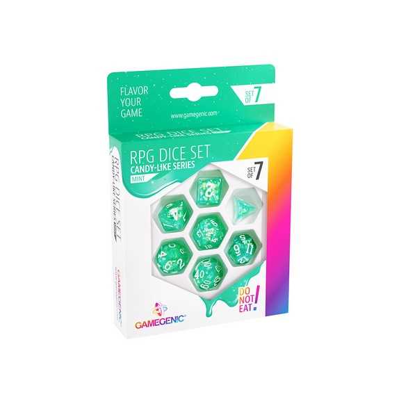 UNIT Gamegenic Candy-like Series - Mint - RPG Dice Set (7pcs) Green 1