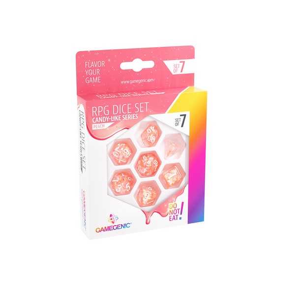 UNIT Gamegenic Candy-like Series - Peach - RPG Dice Set (7pcs) Orange 1