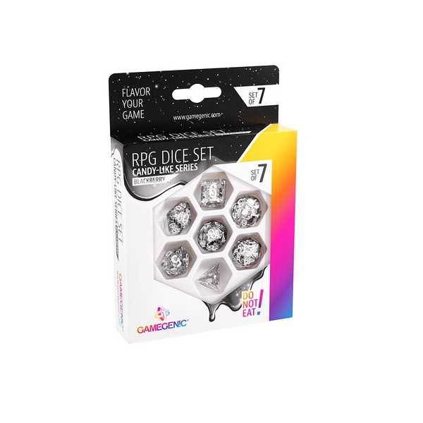 UNIT Gamegenic Candy-like Series - Blackberry - RPG Dice Set (7pcs) Black 1