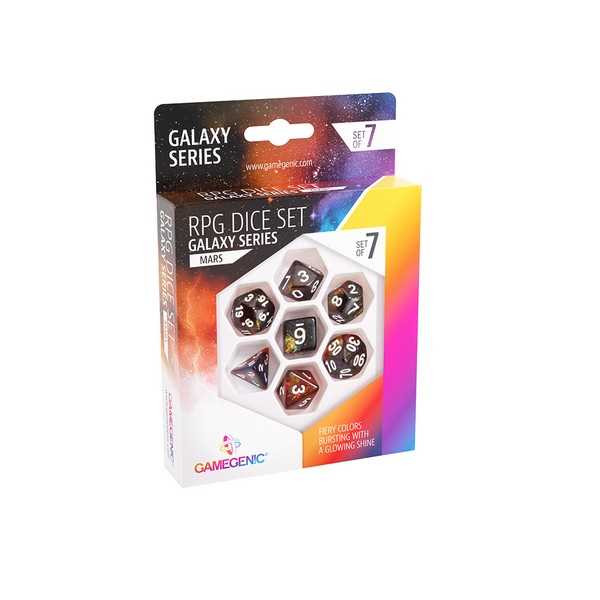 UNIT Gamegenic Galaxy Series - Mars - RPG Dice Set (7pcs) Blue/Orange 1