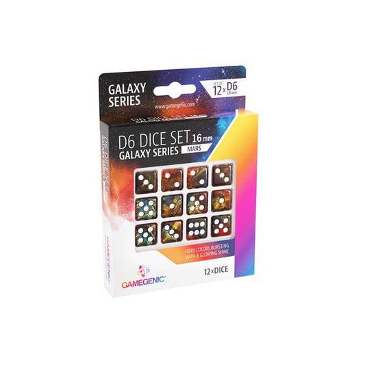 UNIT Gamegenic Galaxy Series - Mars - D6 Dice Set 16 mm (12 pcs) Blue/Orange 1