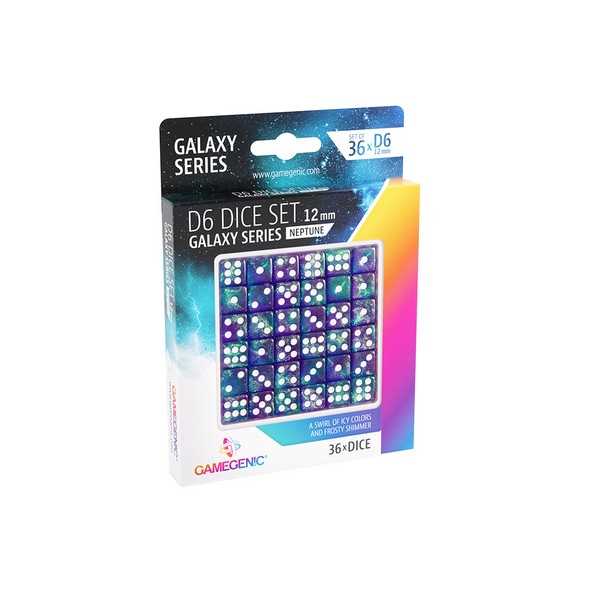 UNIT Gamegenic Galaxy Series - Neptune -  D6 Dice Set 12 mm (36 pcs) Blue/Purple 1
