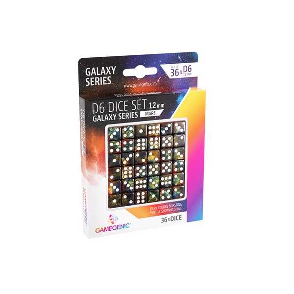 UNIT Gamegenic Galaxy Series - Mars -  D6 Dice Set 12 mm (36 pcs) Blue/Orange 1