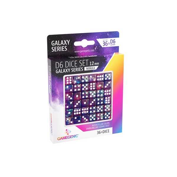 UNIT Gamegenic Galaxy Series - Nebula -  D6 Dice Set 12 mm (36 pcs) Purple 1