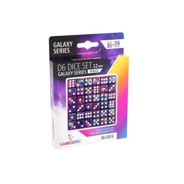 UNIT Gamegenic Galaxy Series - Nebula -  D6 Dice Set 12 mm (36 pcs) Purple