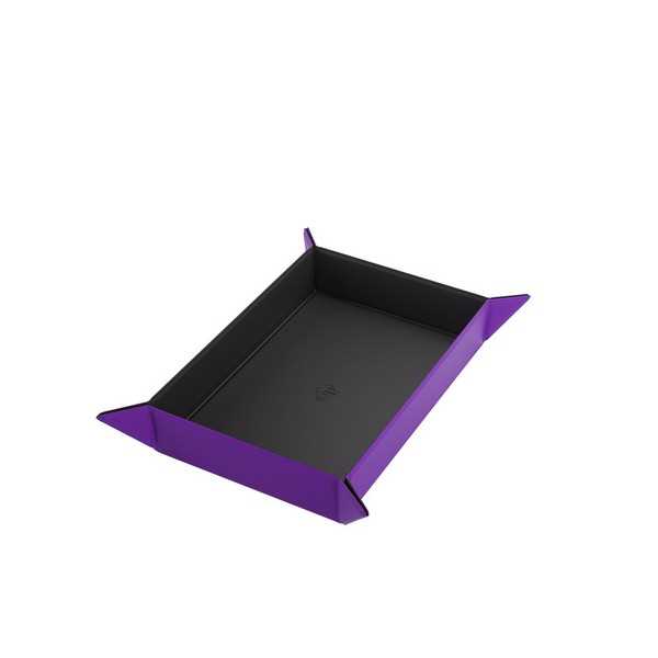 Magnetic Dice Tray Rectangular Black Purple Dice Set by Gamegenic 1