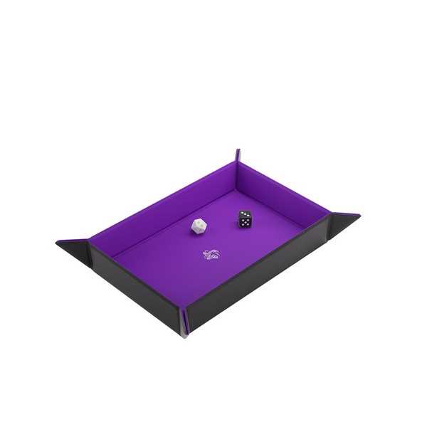 Magnetic Dice Tray Rectangular Black Purple Dice Set by Gamegenic 4