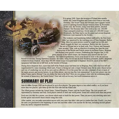 Axis & Allies 1940 Europe Second Edition WWII War Miniatures Strategy Board Game