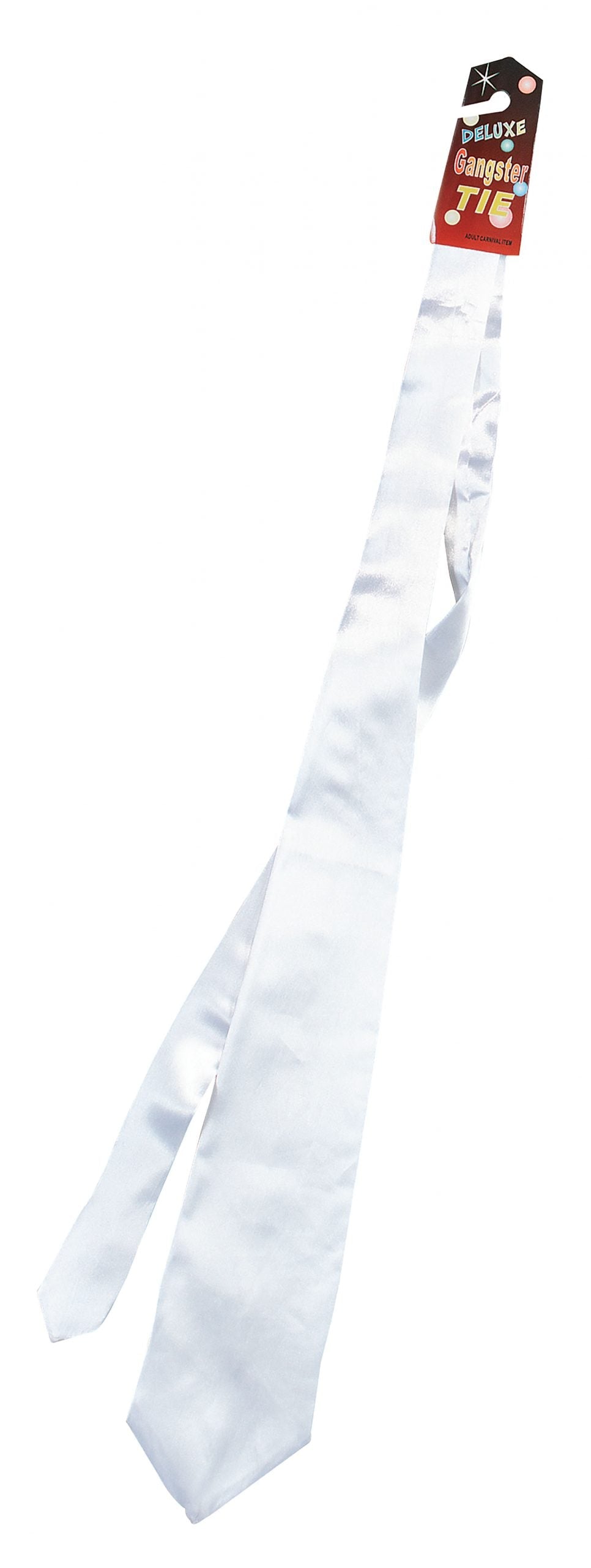 Gangster Tie White Costume Accessories Unisex_1