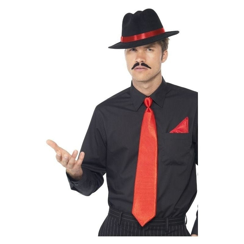 Gangster Trilby Tie and Handkerchief Adult Instant Costume Kit 1