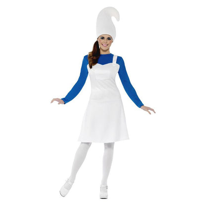 Garden Gnome Costume Female White and Blue 1