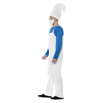 Garden Gnome Costume Male Blue and White Adult 3