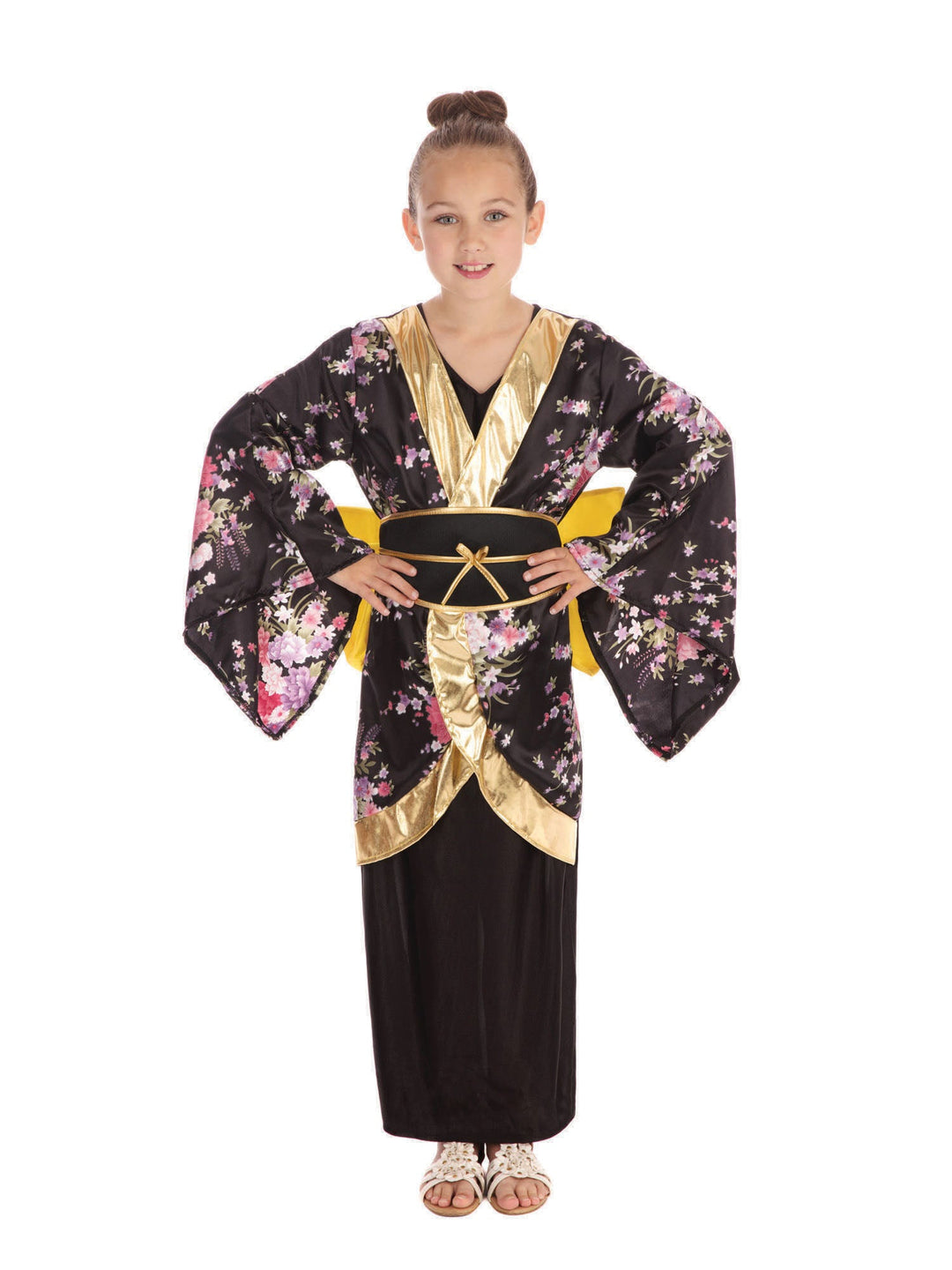 Geisha Girl Costume Black Komodo Oriental Dress_1