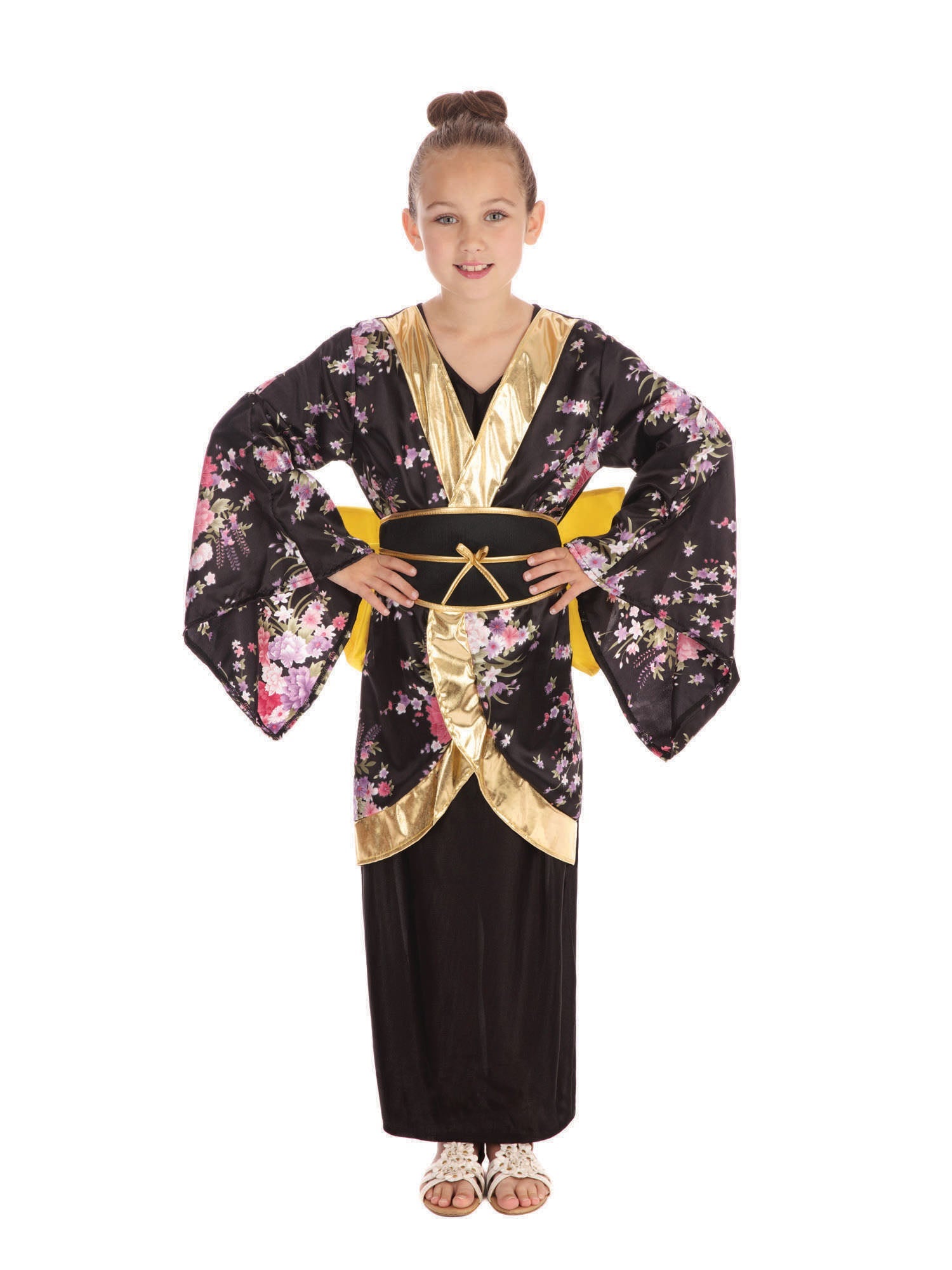 Geisha Girl Costume Black Komodo Oriental Dress 1