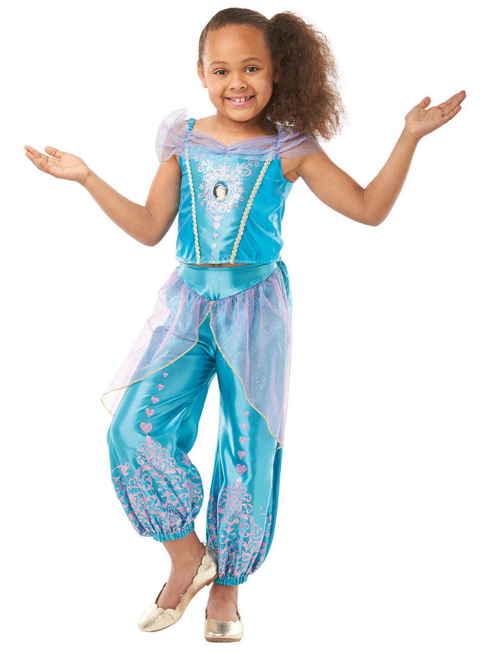 Gem Princess Jasmine Girls Costume 2