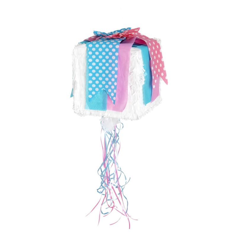 Gender Reveal ? Pull Piñata All Blue Pink 1