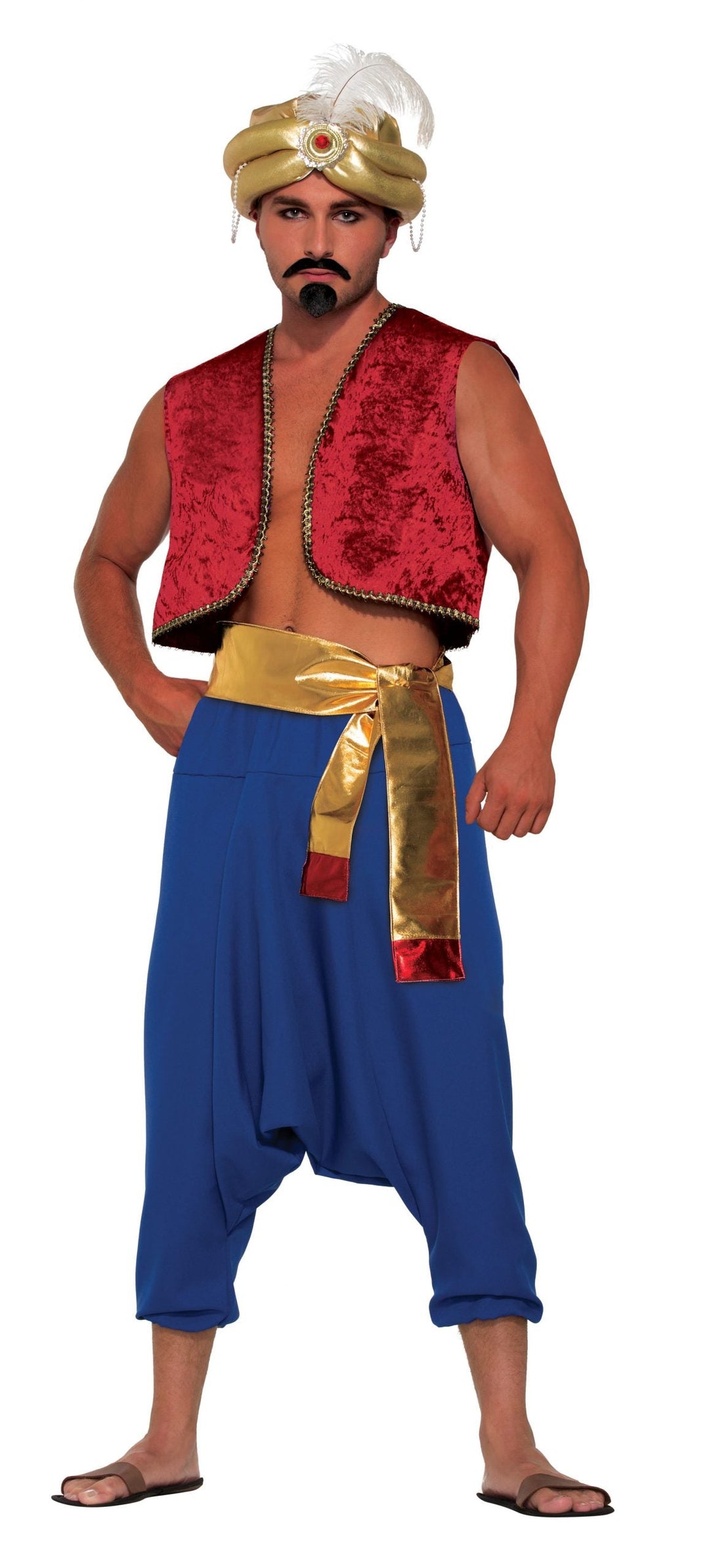 Genie Vest Red Adult Costume Male Upto Chest 42"_1 X76728