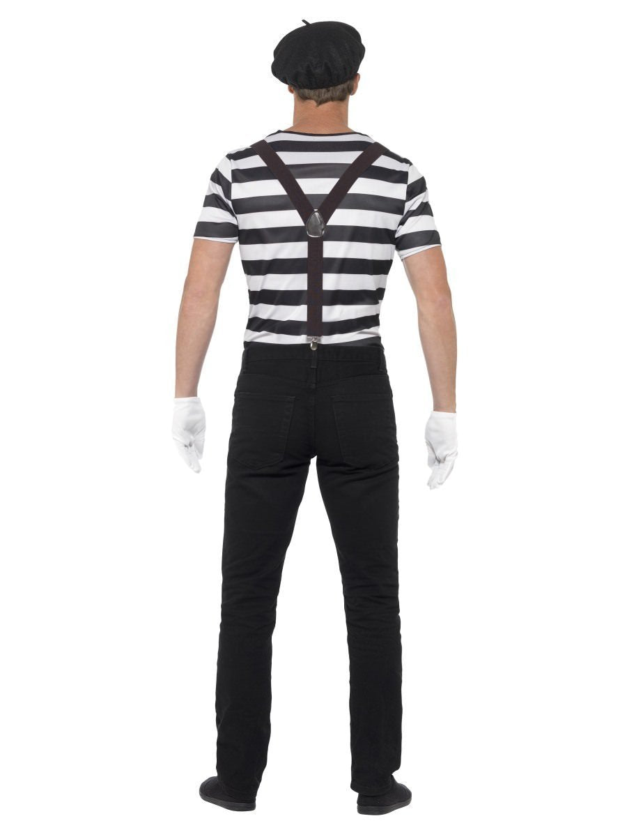 Gentleman Mime Artist Costume Adult Black Make Up 4