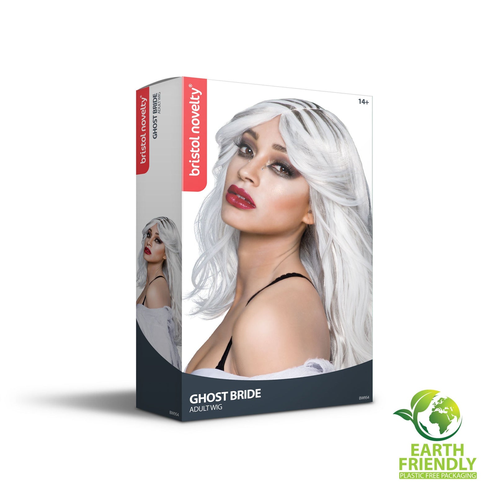 Ghost Bride Wig Ladies Halloween White Witch Hair 2