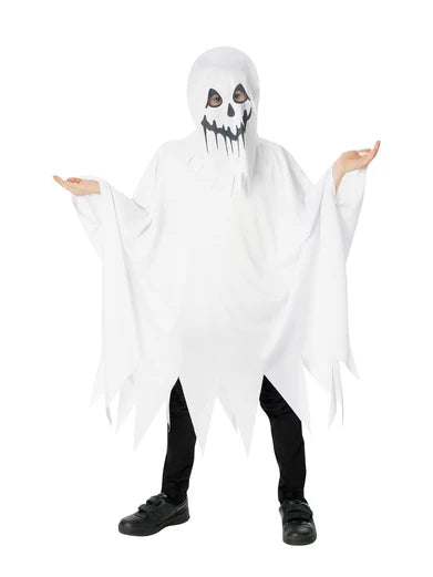 Child Ghost Costume Poncho