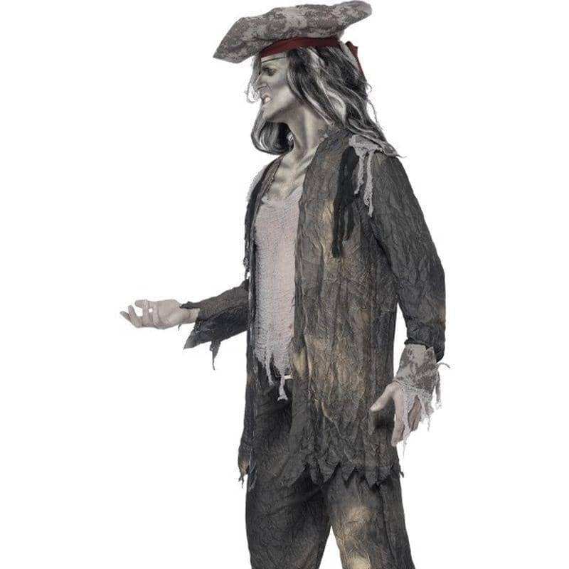 Ghost Ship Ghoul Costume Adult Grey Coat Trousers Hat_3