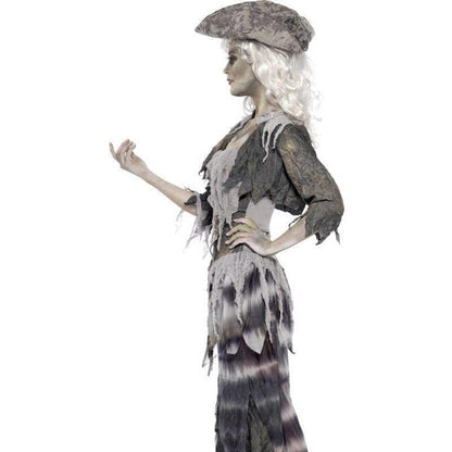 Ghost Ship Ghoulina Costume Ladies Grey Zombie Pirate Outfit 3