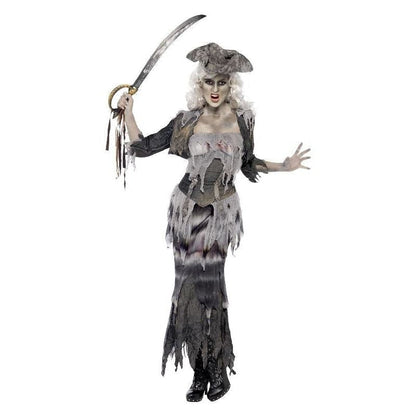 Ghost Ship Ghoulina Costume Ladies Grey Zombie Pirate Outfit 4