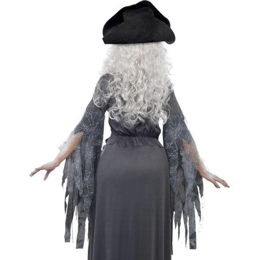 Ghost Ship Princess Costume Adult Grey Black Dress Hat 2