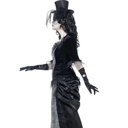 Ghost Town Widow Costume Adult Grey 3