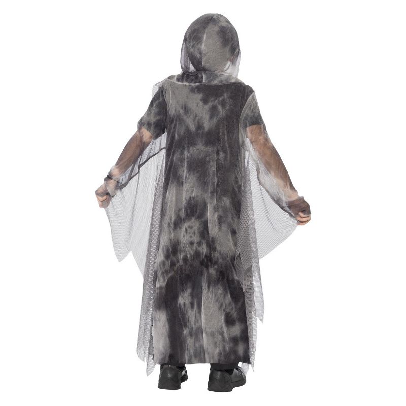 Ghostly Ghoul Costume Grey Hooded Robe Glow in the Dark_2