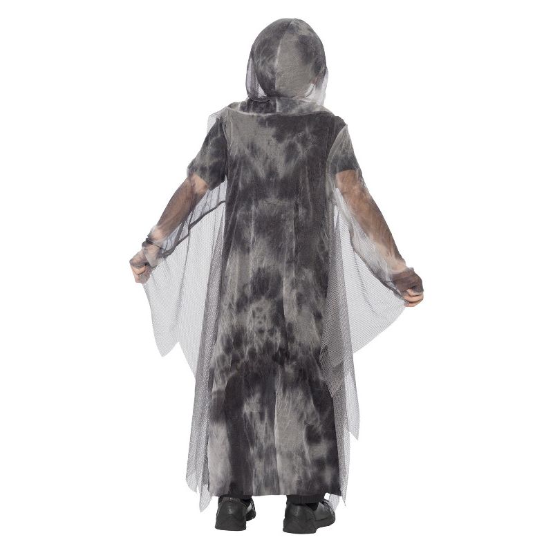 Ghostly Ghoul Costume Grey Hooded Robe Glow in the Dark 2