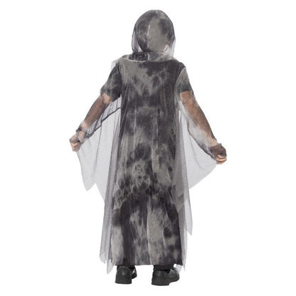 Ghostly Ghoul Costume Grey Hooded Robe Glow in the Dark 2