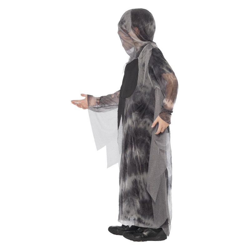 Ghostly Ghoul Costume Grey Hooded Robe Glow in the Dark 3