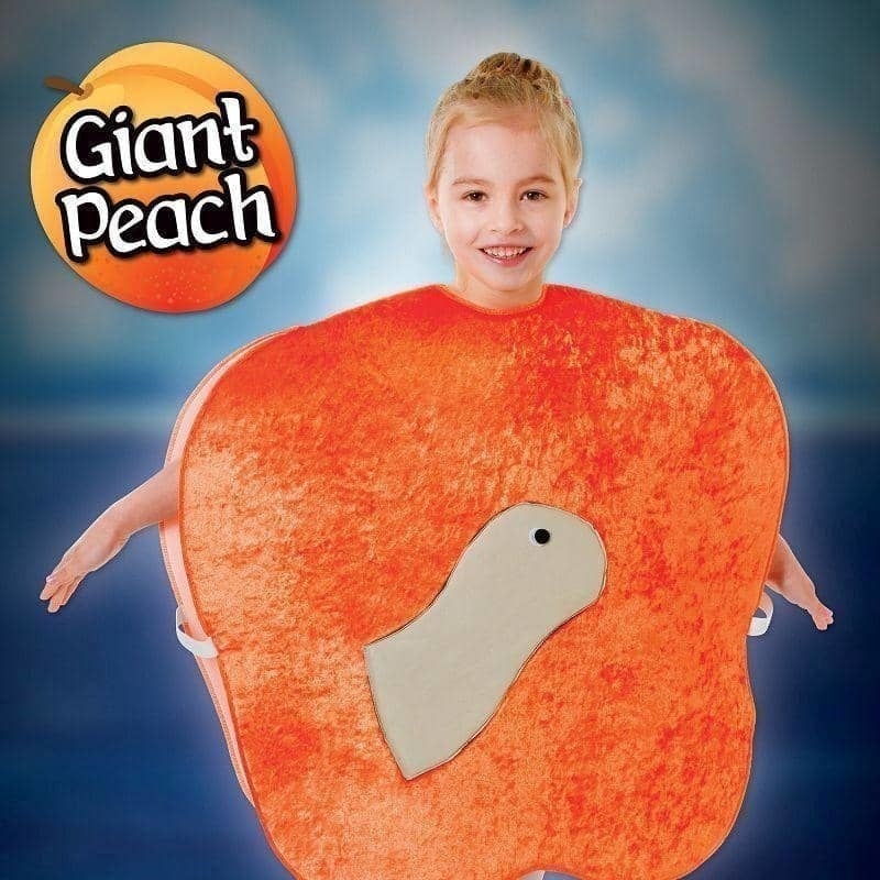 Size Chart Giant Peach with Worm Childrens Costume Book Day