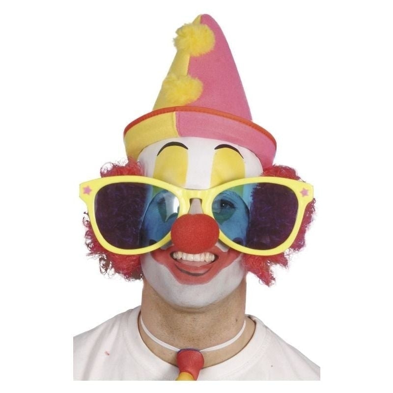 Giant Sunglasses Assorted Bright Colours Adult Clown Costume Accessory 2