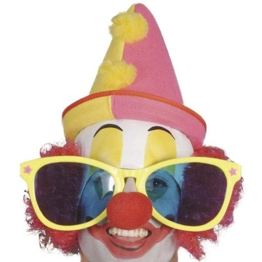 Giant Sunglasses Assorted Bright Colours Adult Clown Costume Accessory 1