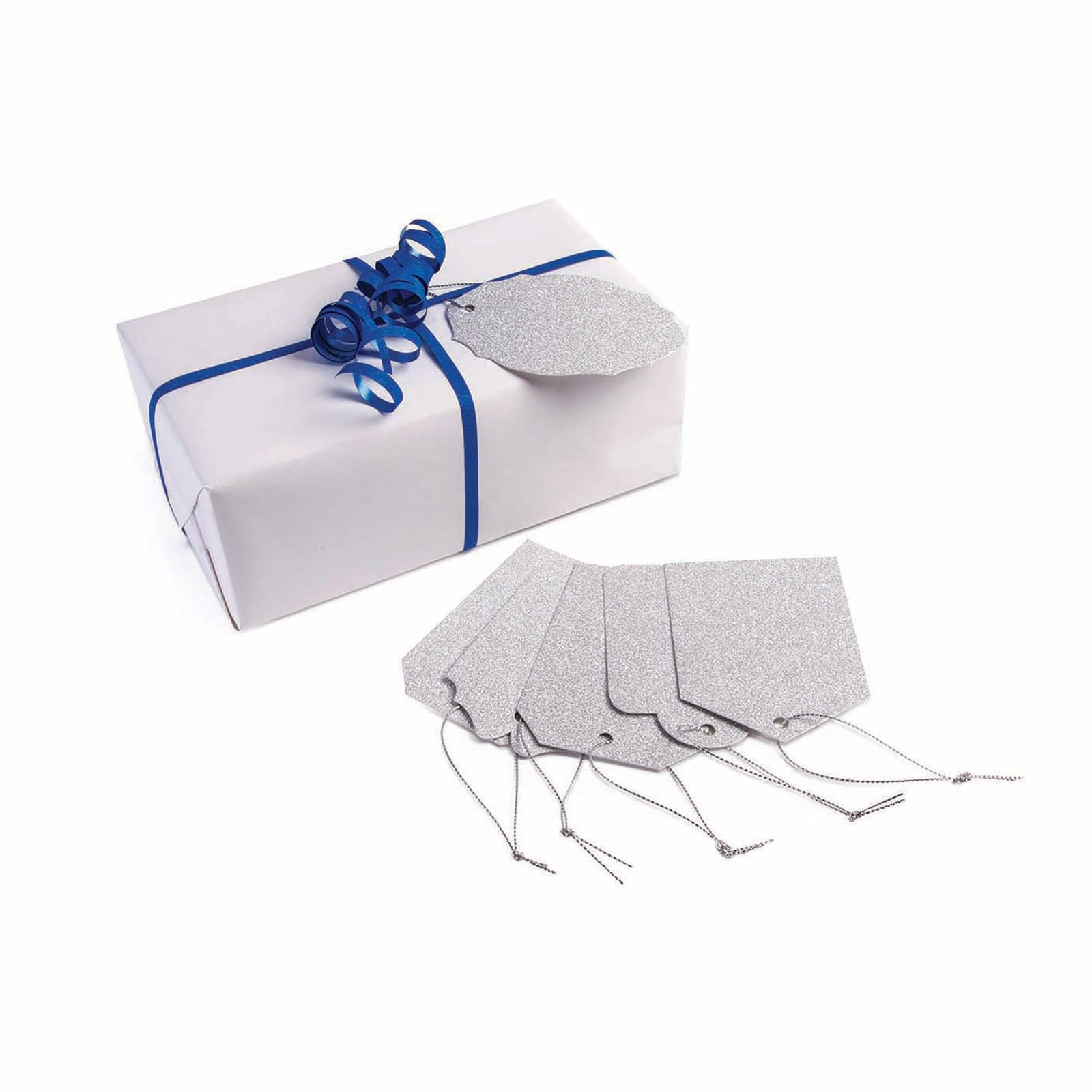 Gift Tags Diamond Silver X 6 Gift Wrapping 1