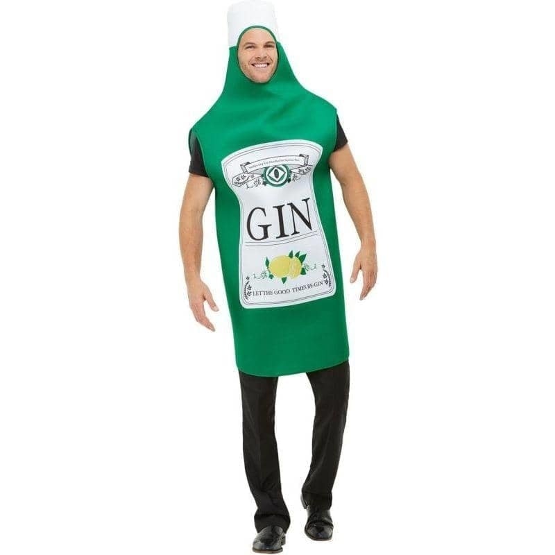 Gin Bottle Costume Adult Green One Size Tabard_1