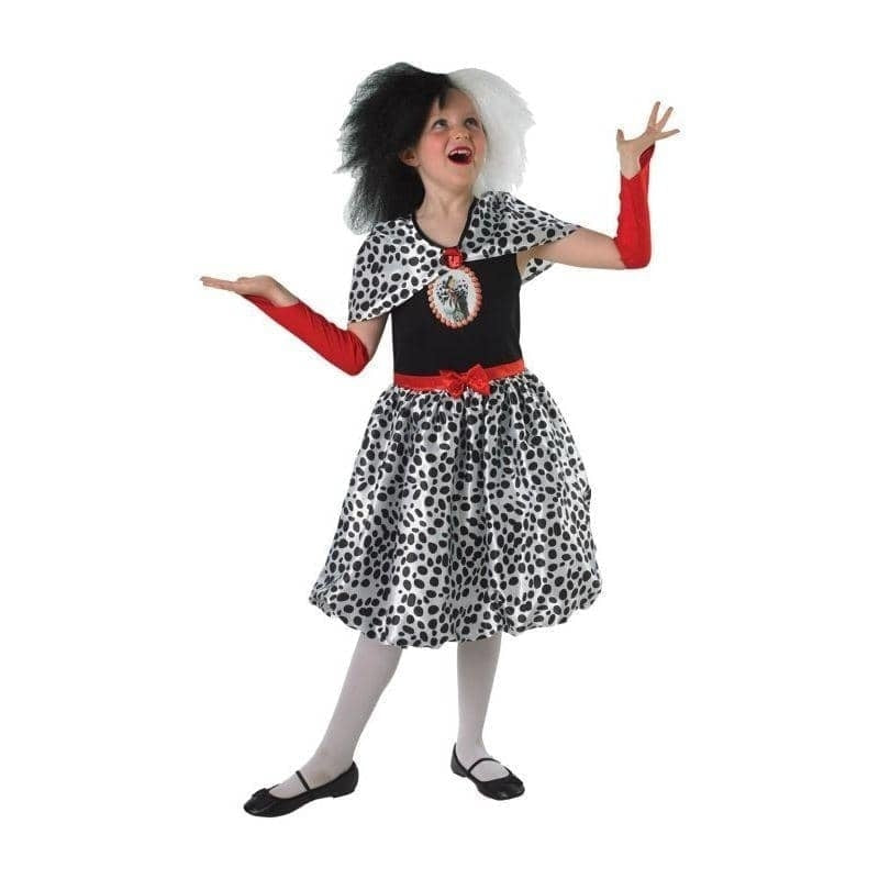 Girls Cruella De Ville Fancy Dress Costume_1