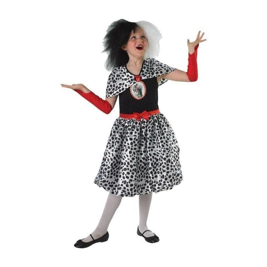 Girls Cruella De Ville Fancy Dress Costume 1