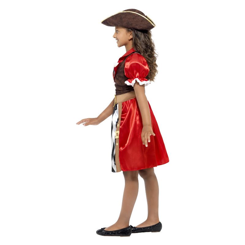 Girls Pirate Captain Costume Red Child 3