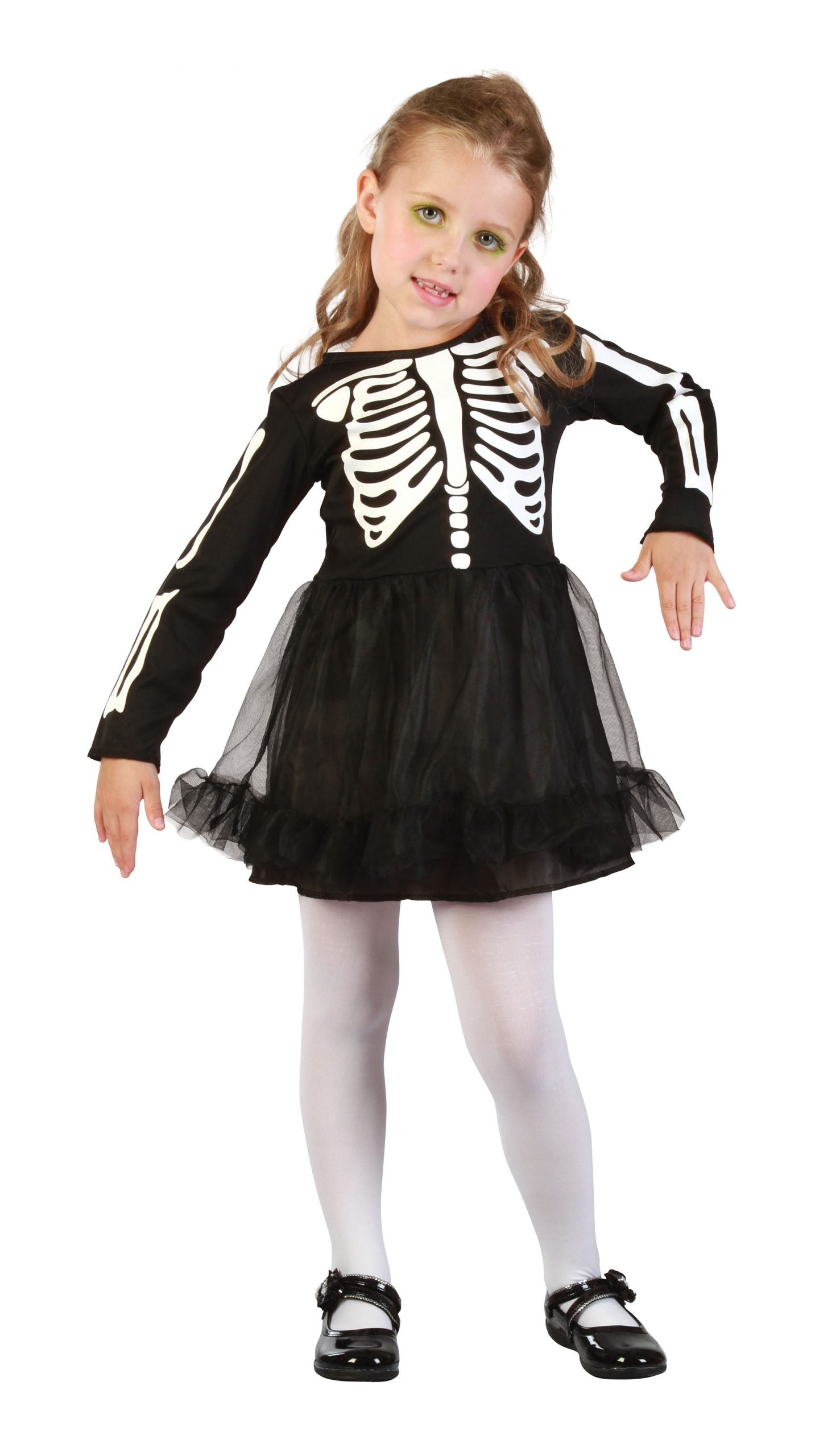 Girls Skeleton Girl Toddler Childrens Costume Female Halloween 1