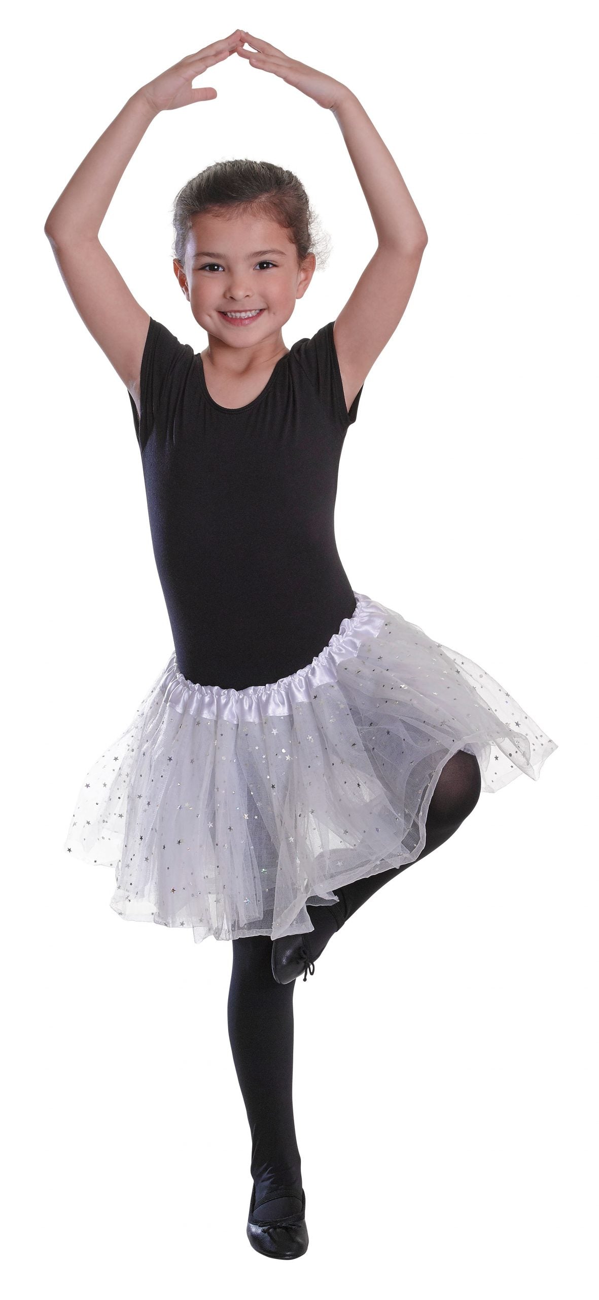 Girls Tutu White With Sequin Stars 1