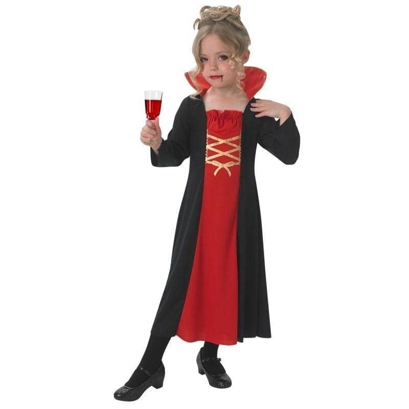 Girls Vampiress Fancy Dress Vampire Halloween Costume 1