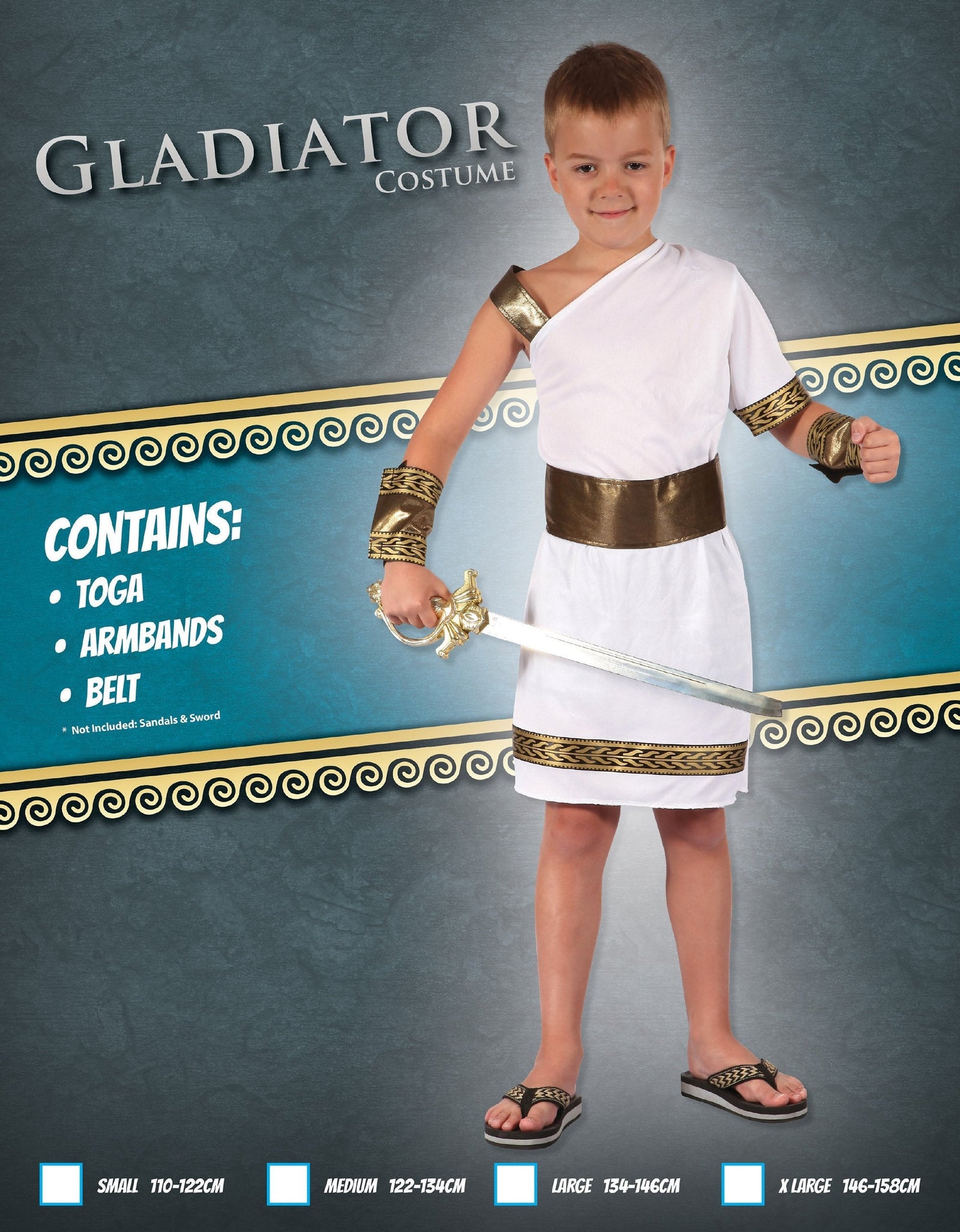 Gladiator L Childrens Costumes Male To Fit Child Of Height 134cm 146cm 1