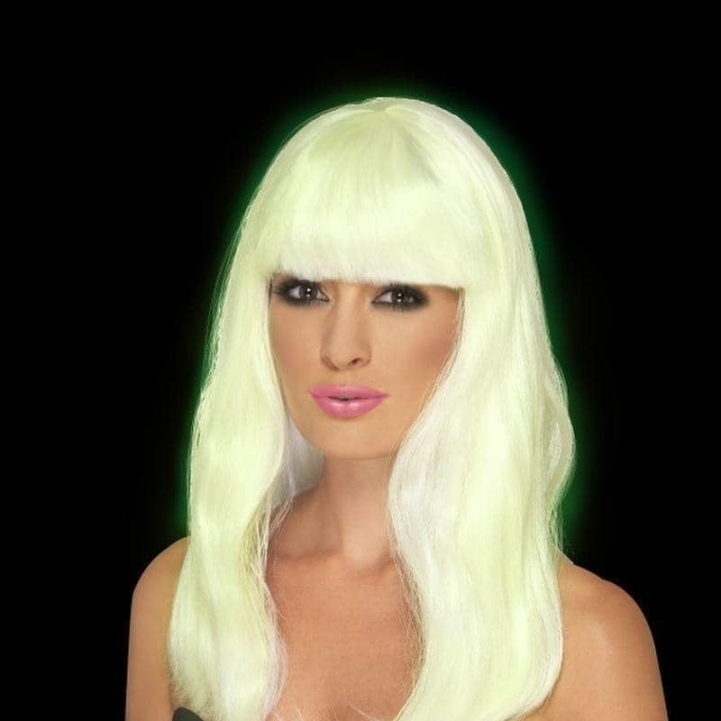 Glam Party Wig Adult Glow In The Dark_1