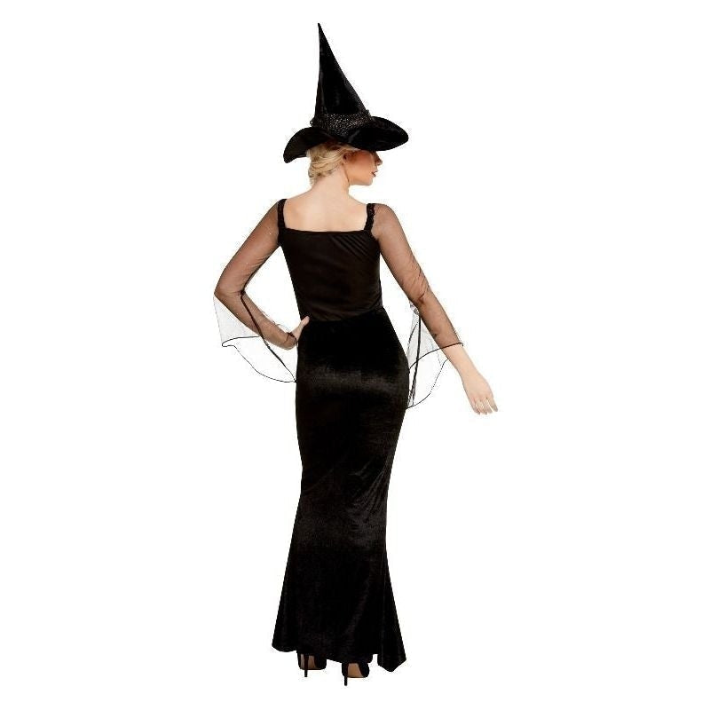 Glam Witch Costume Black Dress with Pointy Hat 2