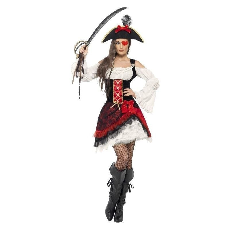 Glamorous Lady Pirate Costume Dress with Hat 1