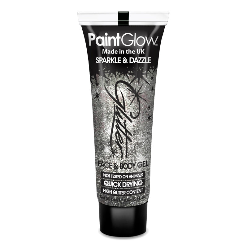 Glitter Face + Body Gel Silver 10ml Make Up Unisex 1